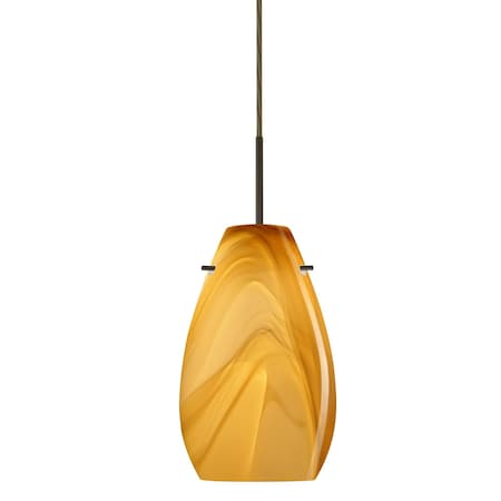 Besa Lighting Pera 9 Cord Pendant, Honey, Bronze Finish, 1x100W Incandescent 1JT-4126HN-BR